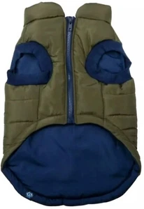 The GAP, Green & Navy Blue Quilted, Bomber Zip Up, Dog Coat/Jacket, XL🐕🐕‍🦺 - Picture 1 of 8