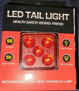 LED Tail light rechargeable Knapsack lamp  - Picture 1 of 2