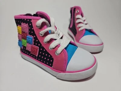 Zapatillas altas rosa con cremallera lateral Hello Kitty para niña pequeña, talla 8T Foto 1 de 4