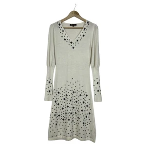 Suéter de vestir para mujer LORO PIANA patrón de cuentas seda y cachemir beige talla 42 - Imagen 1 de 7