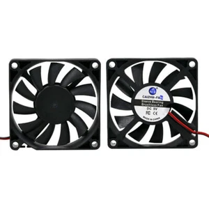 2 Stück Kühler Gehäuselüfter 5V 12V 24V für PC Computer 70mm leiser Lüfter 70x70x10mm - Bild 1 von 12