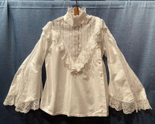 Antica Camicia Camicetta Pizzo Valencienne Originale