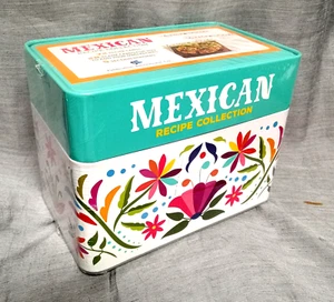 Mexican Recipe Collection - 72 Recipe Cards + 28 Blank Cards + 5 Dividers in Tin - Picture 1 of 6