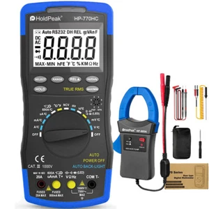 Digital Multimeter Auto Range AC DC Stromzange Hz REL Hintergrundbeleuchtung CAT.III - Bild 1 von 12