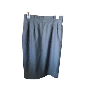 SAK’S Fifth Avenue BLACK LABEL Pencil Skirt Ruffle Back Slit Knee Length Size 6 - Picture 1 of 11