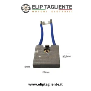 SPAZZOLE CARBONCINO 6x28x30.5 12V24V KIT 4PZ MOTORI ELETTRICI CARRELLI ELEVATORI - Imagen 1 de 4