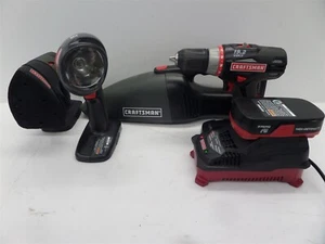 Craftsmen 19.2V Toolset - Power Drill, Sander, Worklight, Hand Vacuum 315.119100 - Picture 1 of 22