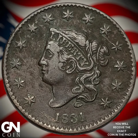 1831 Coronet Head Large Cent  Q4195 Cover