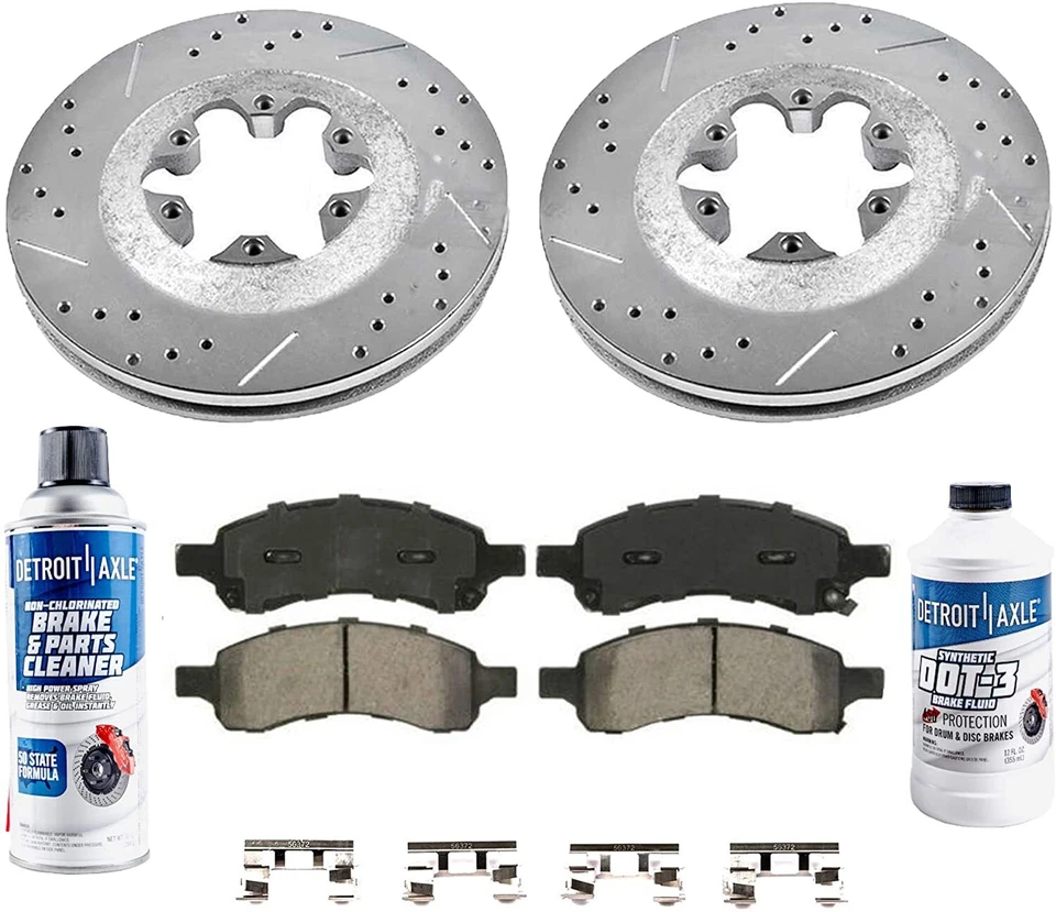Front Drilled Brake Rotors + Ceramic Pad for 2009-2012 Chevy Colorado GMC Canyon - Изображение 1 из 1