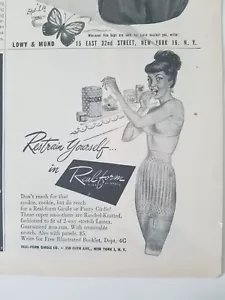 1948 women's real form girdle garters bra brunette cookie jar ad - Picture 1 of 1