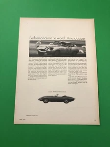 1965 JAGUAR XK-E XK E ORIGINAL VINTAGE PRINT AD ADVERTISEMENT PRINTED A2 - Bild 1 von 1
