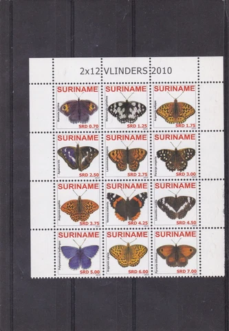 Surinam Butterflies mnh set 2010 Cover