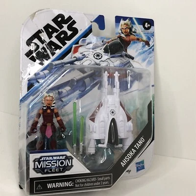 Disney Star Wars Mission Fleet AHSOKA TANO Figura de Acción y Vehículo Hasbro DAÑOS Foto 1 de 4