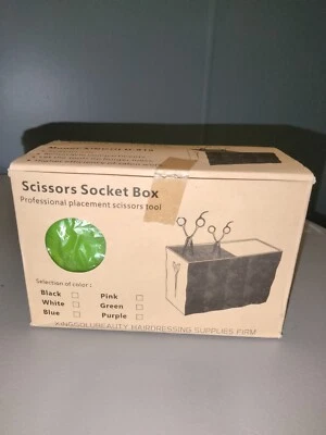 Nuevo Enchufe Tijeras Verde Compartimento Extra Para Peines Etc Foto 1 de 4