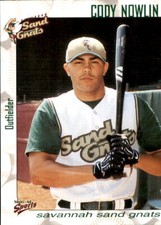 2000 Savannah Sand Gnats Multi-Ad 24 Cody Nowlin Fresno California Baseball Card