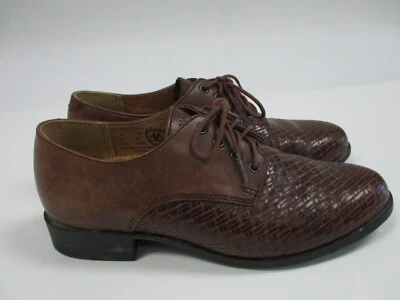 Ariat Woven Brown Leather Lace Oxford Shoes Womens 7.5B - Image 1 of 4