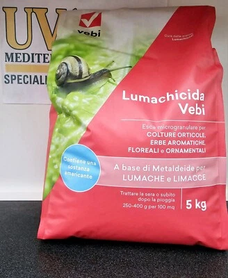 ESCA LUMACHICIDA VEBI DA KG 5 ANTILUMACA AL 5% DI METALDEIDE. - Immagine 1 di 3