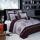 Luxurious Gizelle Embroidered 100% Microfiber Multipiece Duvet Cover Sets-2Sizes