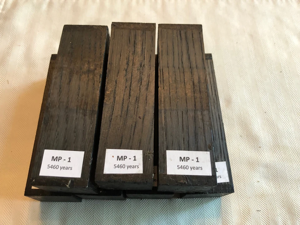 Bog Oak Woodturning/ knife scale block 5460 Years Old