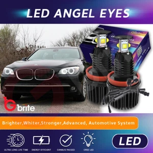 BMW 7 SERIES F01/F02 Xenon White LED Angel Eye Rings Marker Kit 40W H8 Rings A1 - Picture 1 of 6