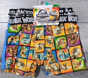 Boys Size Large 10 Jurassic Park Jurassic World Boxer Brief Athletic Underwear - Picture 1 of 6
