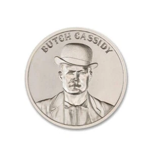 Intaglio Butch Cassidy 1 Troy Ounce 39mm .999 Silver - Picture 1 of 2