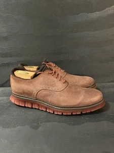 Cole Haan ZERØGRAND Mens Size 10.5 Waterproof Wingtip Oxford Brown Suede C38260 - Picture 1 of 8