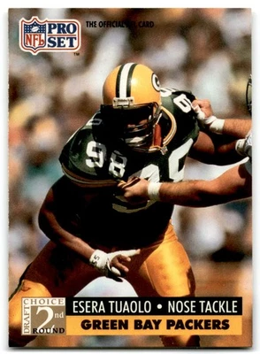 1991 Pro Set Esera Tuaolo Rookie Green Bay Packers #764 - Image 1 of 2