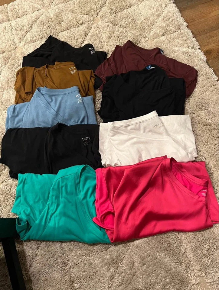 9 Camisetas Manga Corta Talla 4X Lane Bryant Terra Sky Antiguo Azul Marino Color Sólido Prendas para el torso Foto 1 de 1