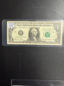 Rare $1 Binary Radar Serial Number *00033000* - Picture 1 of 2