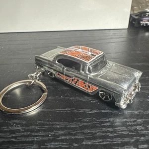 Chevy Bel Air 1955 cromo diecast llavero 1:64 Hot Wheels Matchbox regalo - Imagen 1 de 2