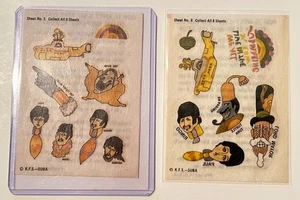 Beatles - Yellow Submarine - Color 'Rub-On' Sheets, #3 and #8 - Picture 1 of 2