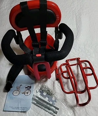 Asiento trasero de bicicleta para niños Bebé Niños Porta silla de bicicleta Seguridad Niño Pequeño Asiento trasero Foto 1 de 4