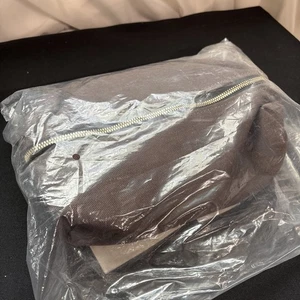 R. Riveter Brown Canvas Cosmetic Toiletry Bag NEW - Picture 1 of 3