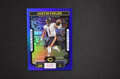 Justin Fields 2023 Panini Score Artist's Proof /35 Blue Foil Parallel #99 Bears - Image 1 of 2