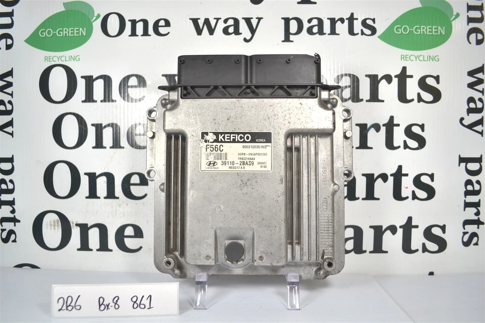 391102BAS9 Hyundai Accent 2012-2014 unidad de computadora de motor ECU 2B6 861 B8 Foto 1 de 4