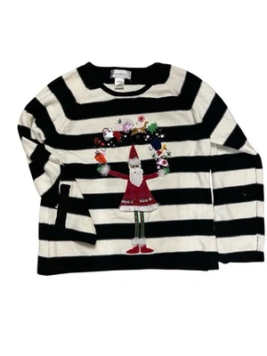 Suéter a Rayas Susan Bristol Nuevo con Etiquetas Vacaciones Vintage Talla L Foto 1 de 4