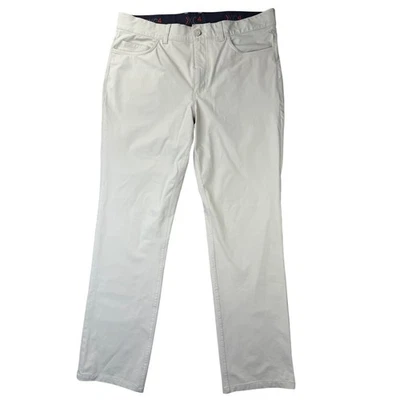 Pantalones elásticos Johnston & Murphy XC4 para hombre caqui Tech Performance talla 32 Foto 1 de 4