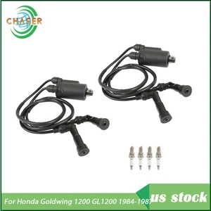 For Honda Goldwing 1200 GL1200 1984-1987 Ignition Coil Pack & Spark Plug + Cap - Picture 1 of 10