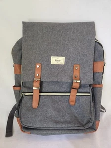 Ronyes Vintage Laptop Backpack 15.6 inch Bookbag Casual Daypack USB Charge Port - Picture 1 of 15