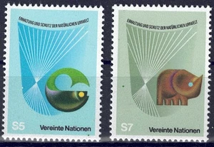 ONU VIENNA 1982 Protezione della natura 2v MNH** - Picture 1 of 1