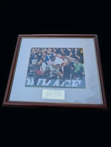 Lawrence Dallaglio Signed Rugby Photograph Framed - England V France 1997  - Picture 1 of 9