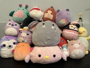 Squishmallow Lot Collection Needs Cleaning 16 Squishy Stuffies - Picture 1 of 24