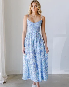 Nuevo Maxi Vestido Solero Free People Sweet Nothings Estampado Floral Sin Mangas. Talla pequeña - Imagen 1 de 9