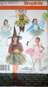 CHILDS HALLOWEEN COSTUME PATTERN - 5 BALLET VERSIONS - SIMPLICITY - 2071 - SZ HH - Picture 1 of 1