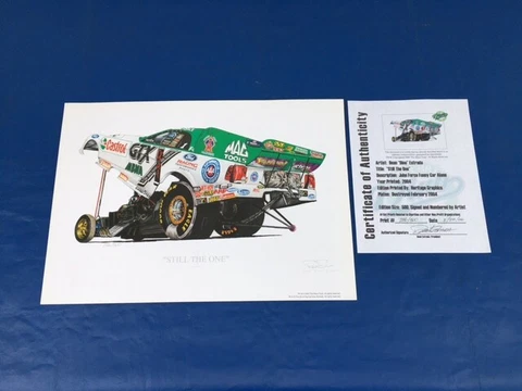 John Force "Still The One" 1 of 500 Signed Dean Estrada Funny Car Print Poster Cover