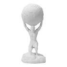 Small Atlas Titan God Statue Sculpture Figure Cast Marble 4.92 in