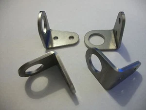 FMR BOLT-ON BRAKE LINE HOSE TABS, P/N 19100B, 5/8" MOUNTING HOLE, SET OF 4 - Picture 1 of 3