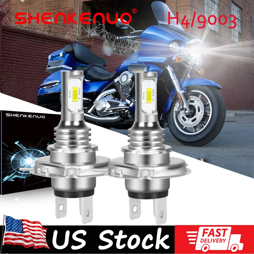 2PC Ultra Bright LED headlight bulb for Yamaha XVS1300 V Star 1300 2007-2015: US - Image 1 of 4
