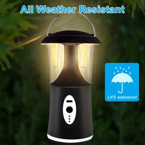 Portable Rechargeable LED Camping Lantern 1200mAh Tent Flashlight USB Power Bank - Picture 1 of 13